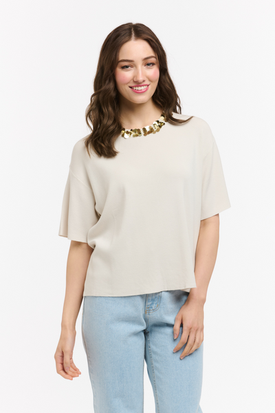 Celeste Knit Top Sequin Detail