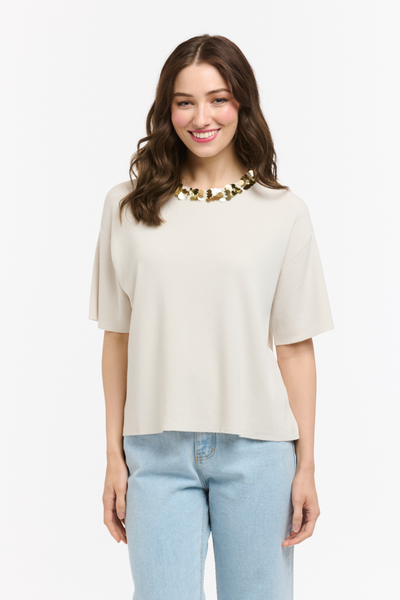 Celeste Knit Top Sequin Detail