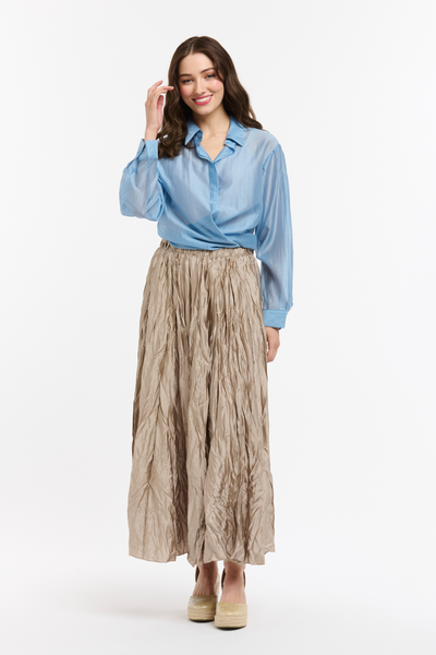 Crinkle Skirt Champagne