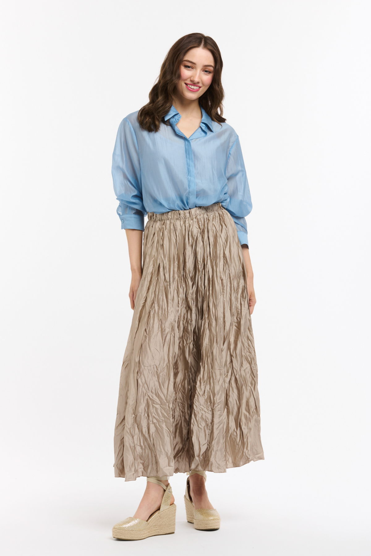 Crinkle Skirt Champagne