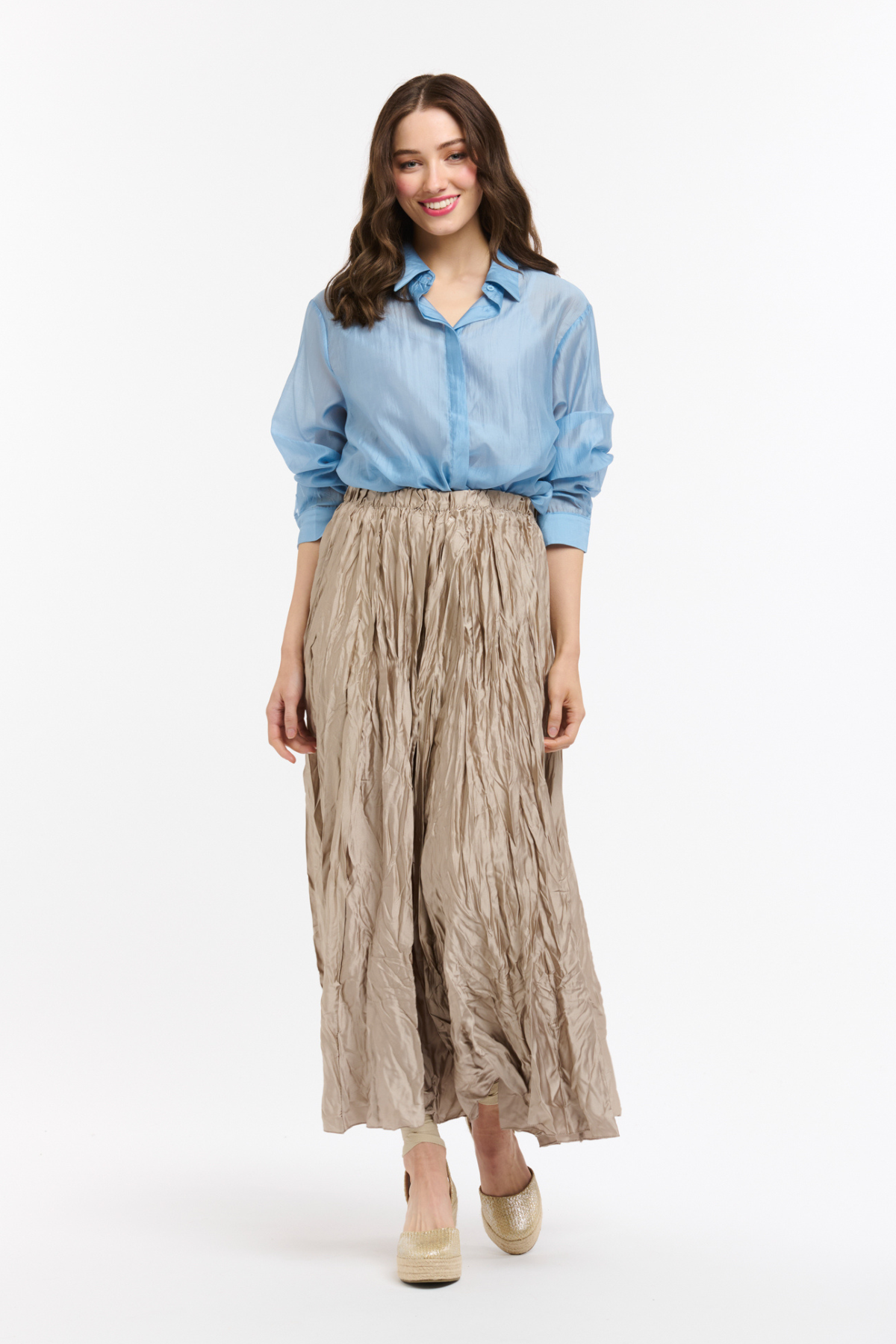 Crinkle Skirt Champagne