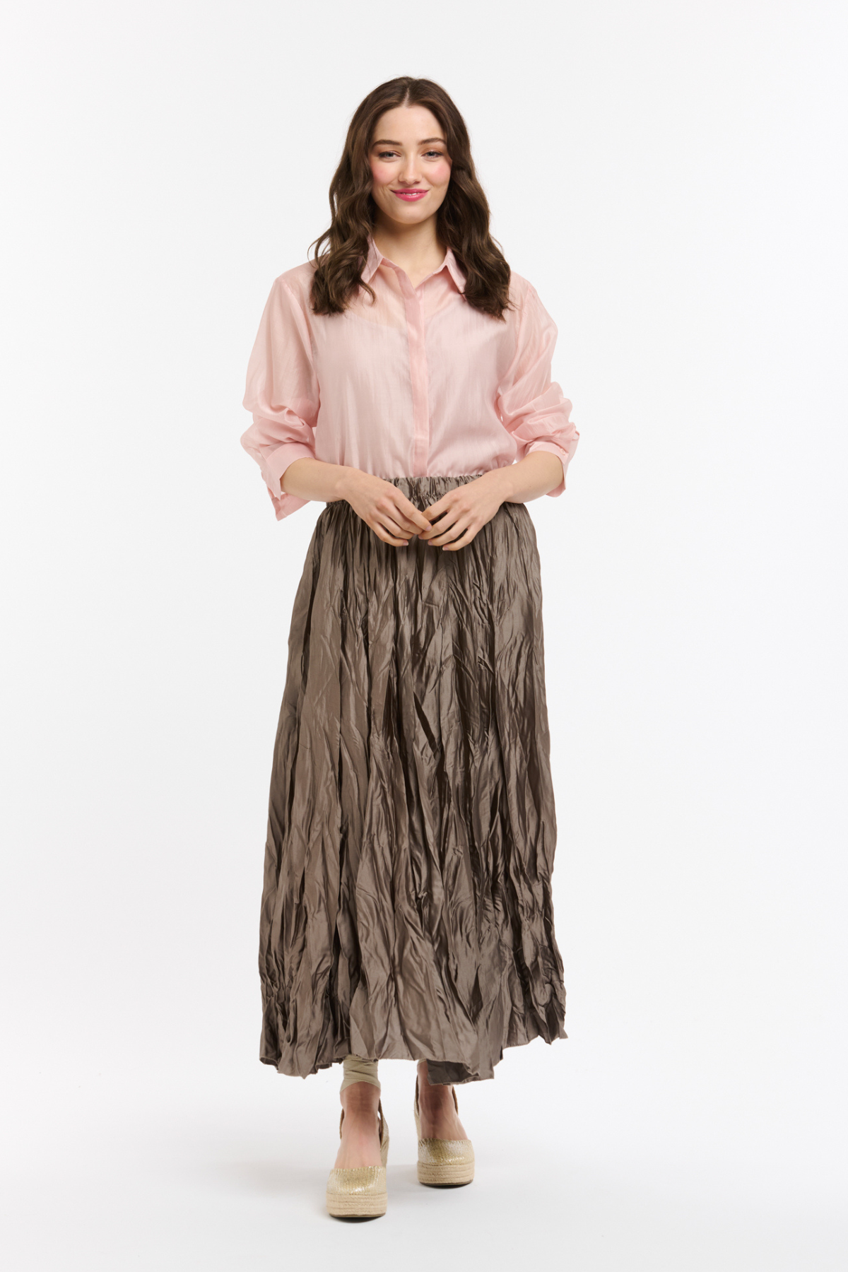 Crinkle Skirt Mud