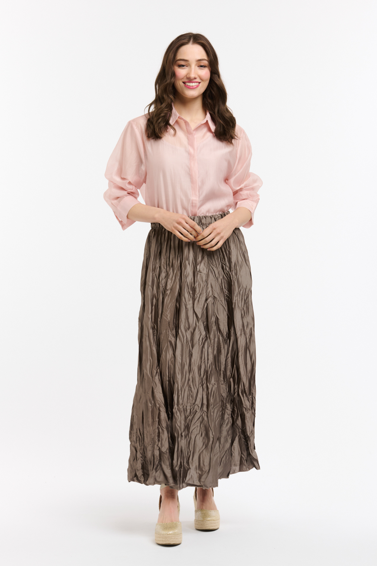 Crinkle Skirt Mud