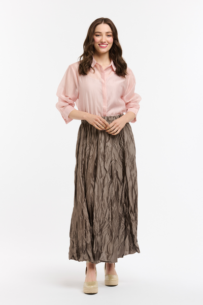 Crinkle Skirt Mud