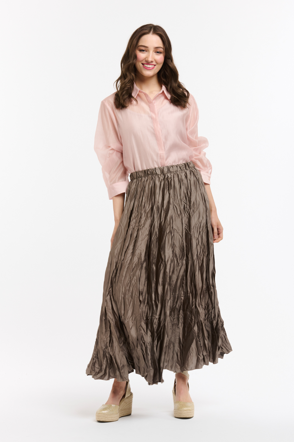 Crinkle Skirt Mud