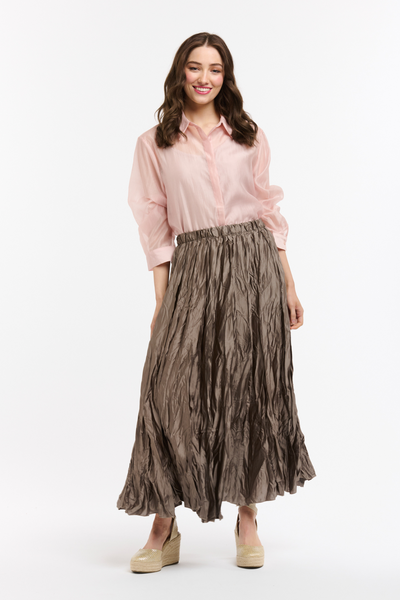Crinkle Skirt Mud