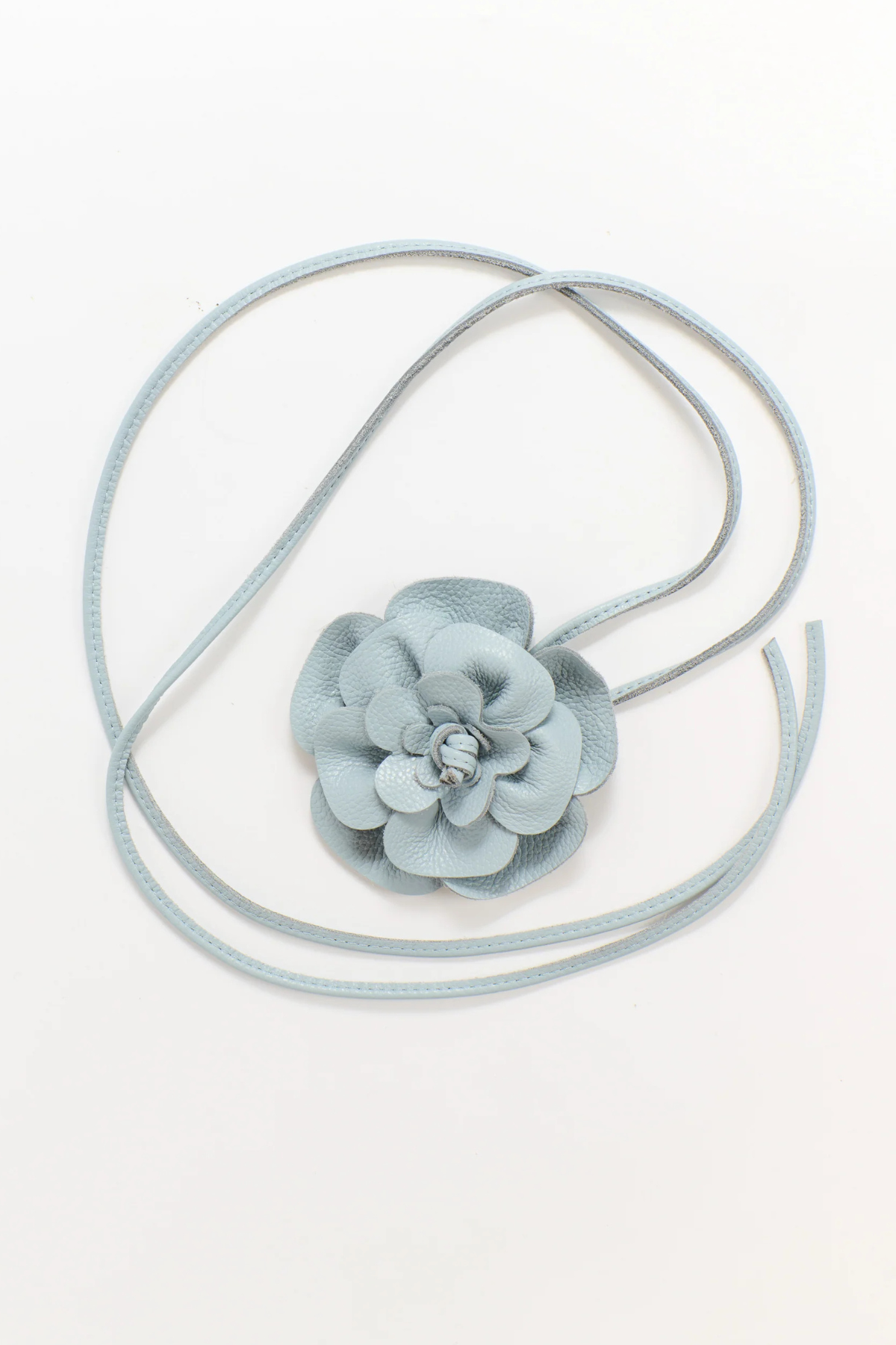 Flower Wrap Belt Blue