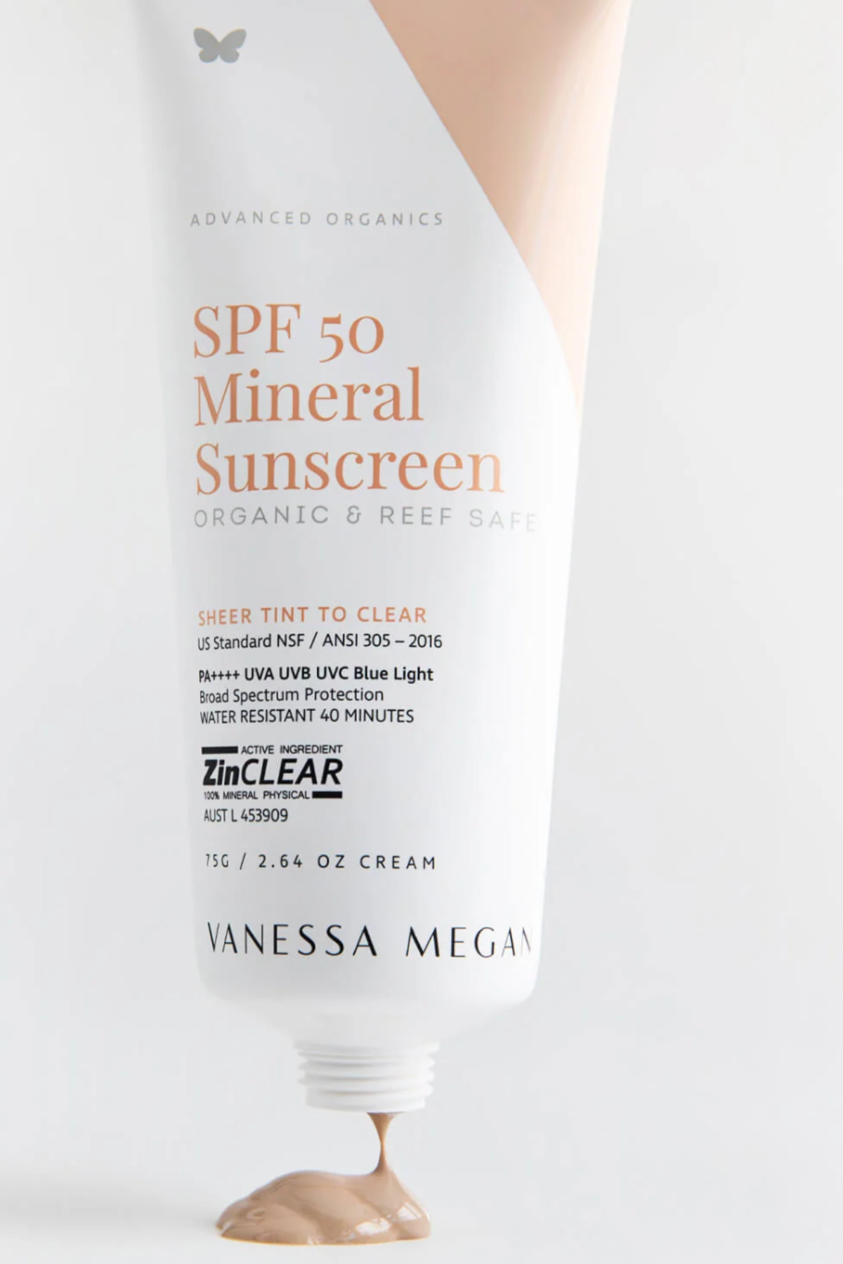 SPF 50 Mineral Sunscreen Organic & Reef Safe