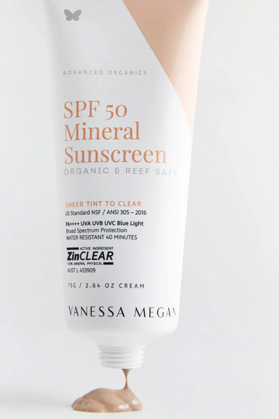 SPF 50 Mineral Sunscreen Organic & Reef Safe