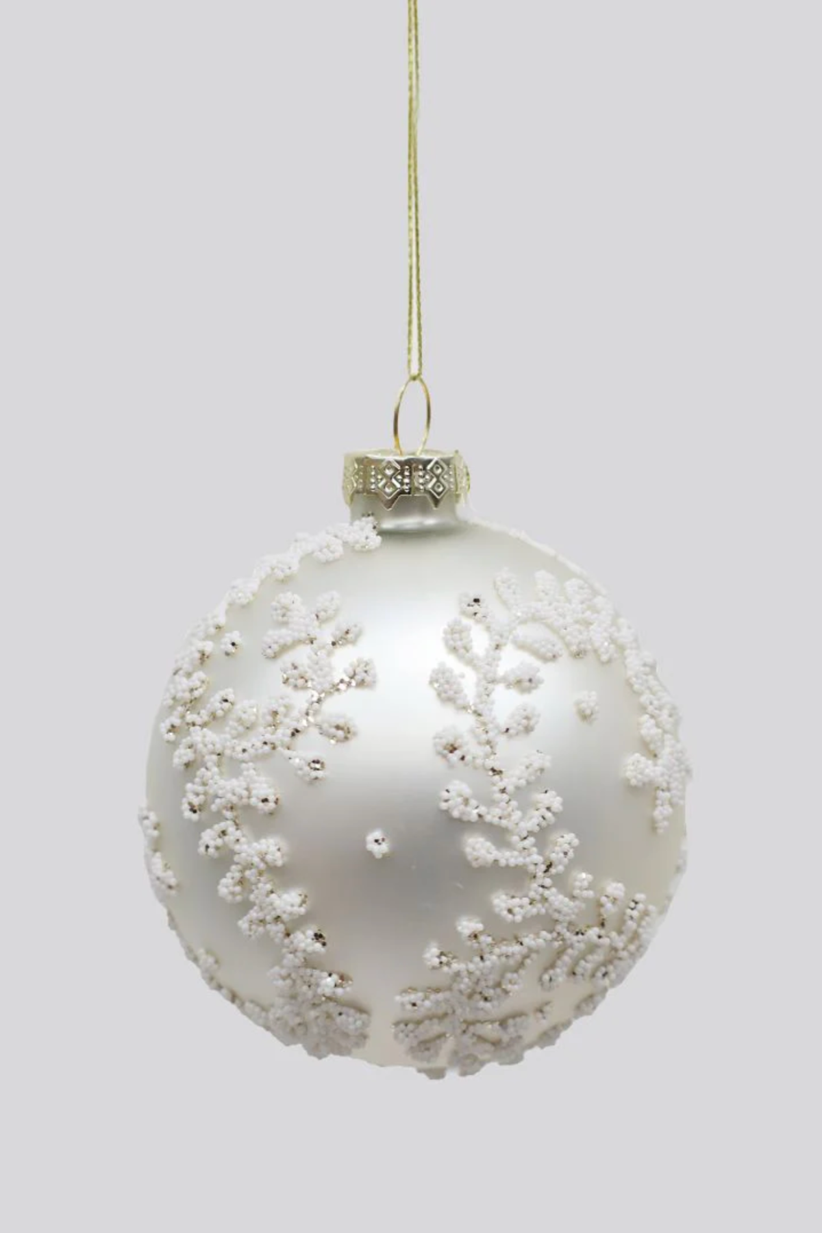 Vintage Glass Bauble Silver