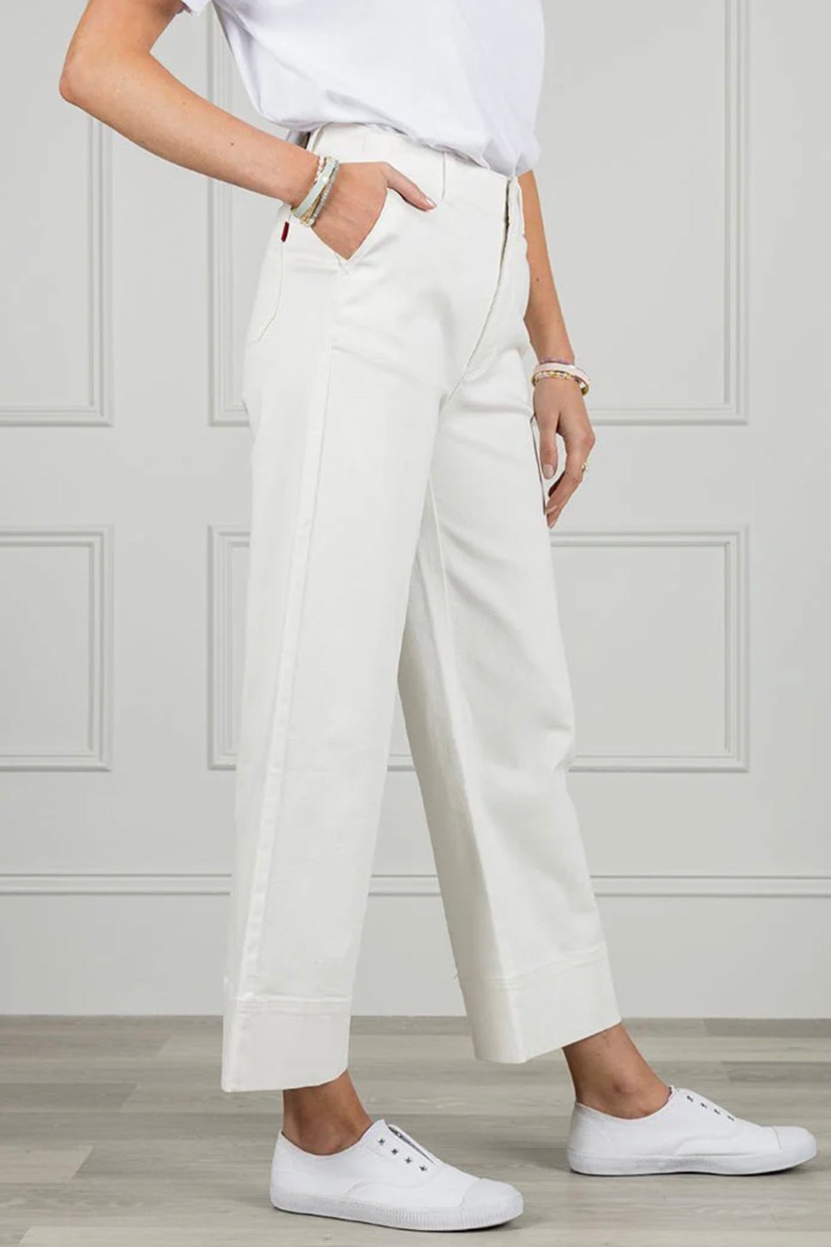 Wanda Denim Pant White