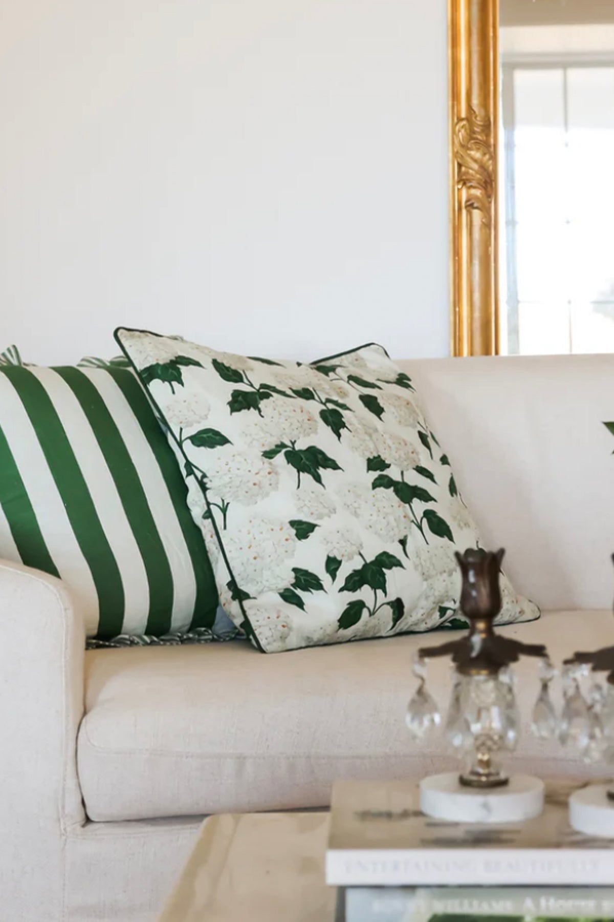 White Hydrangea Cushion