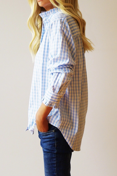Maple Shirt Blue & White Gingham