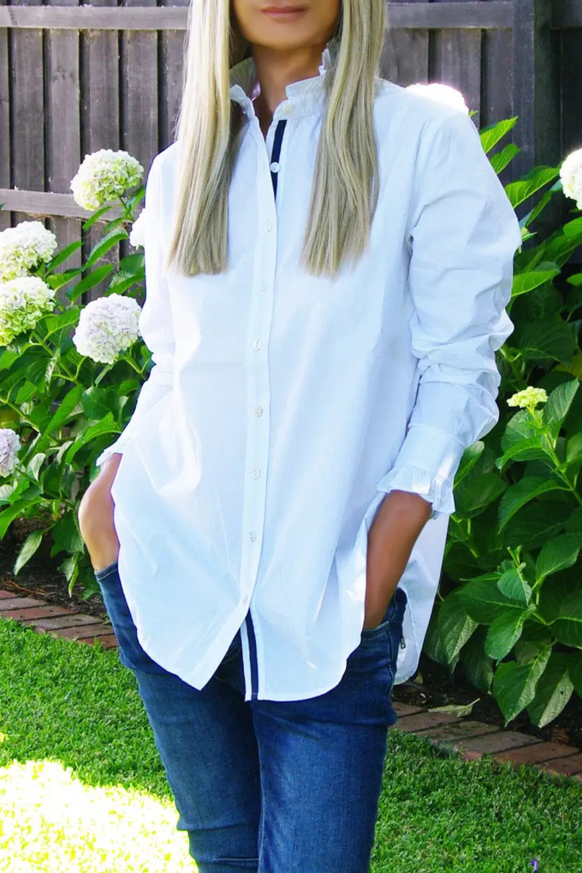 Maple Shirt White Cotton Poplin