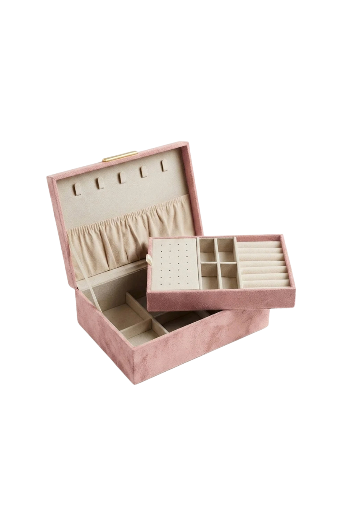 Eco Suede Jewellery Box Blush
