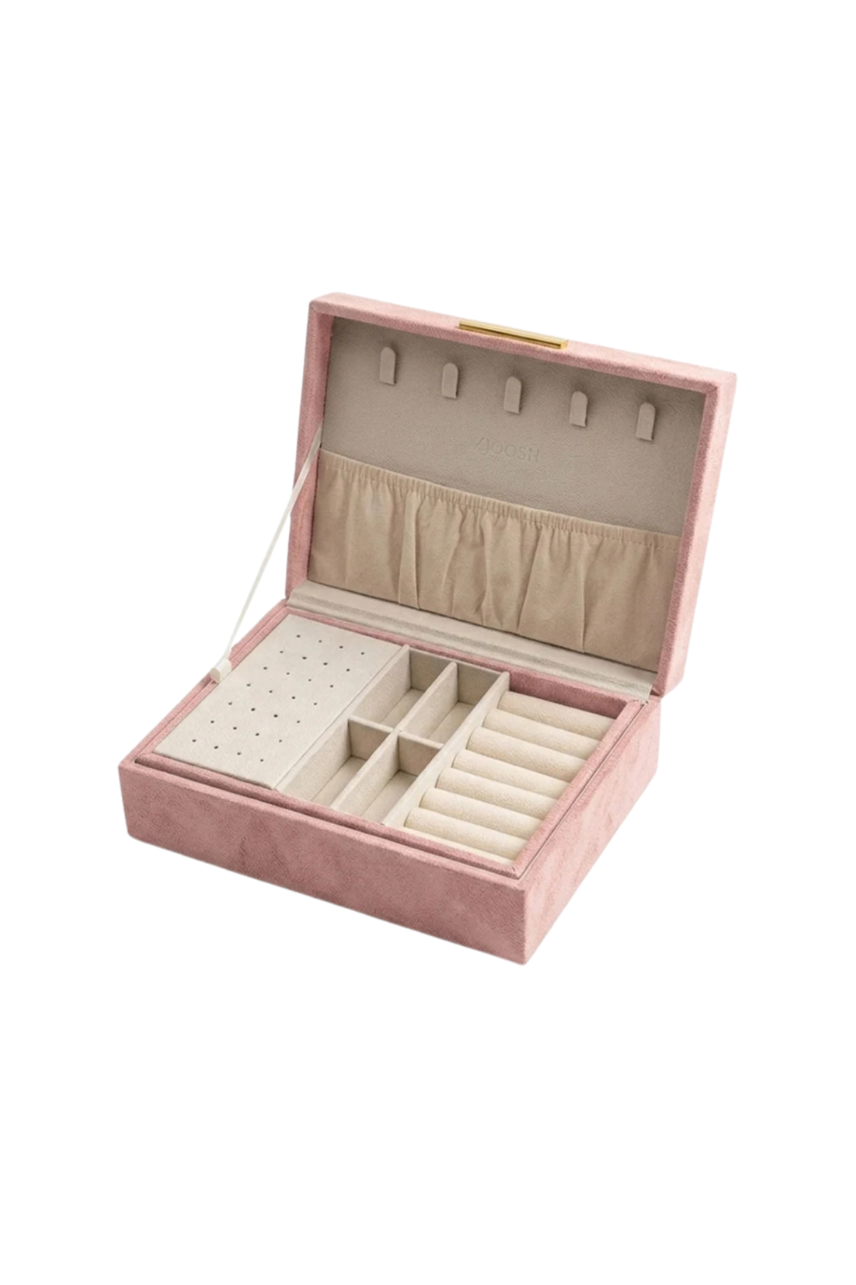 Eco Suede Jewellery Box Blush