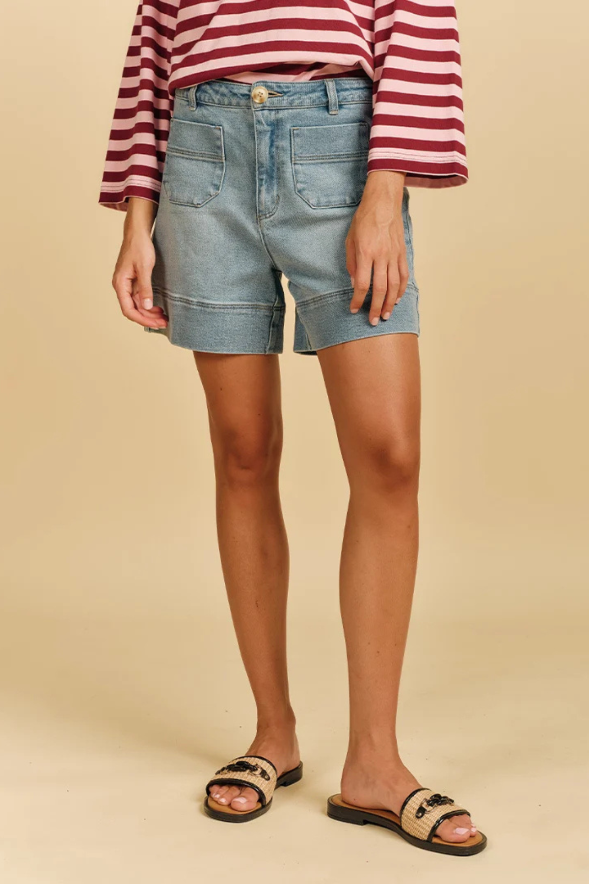 Farrah Pale Denim Short