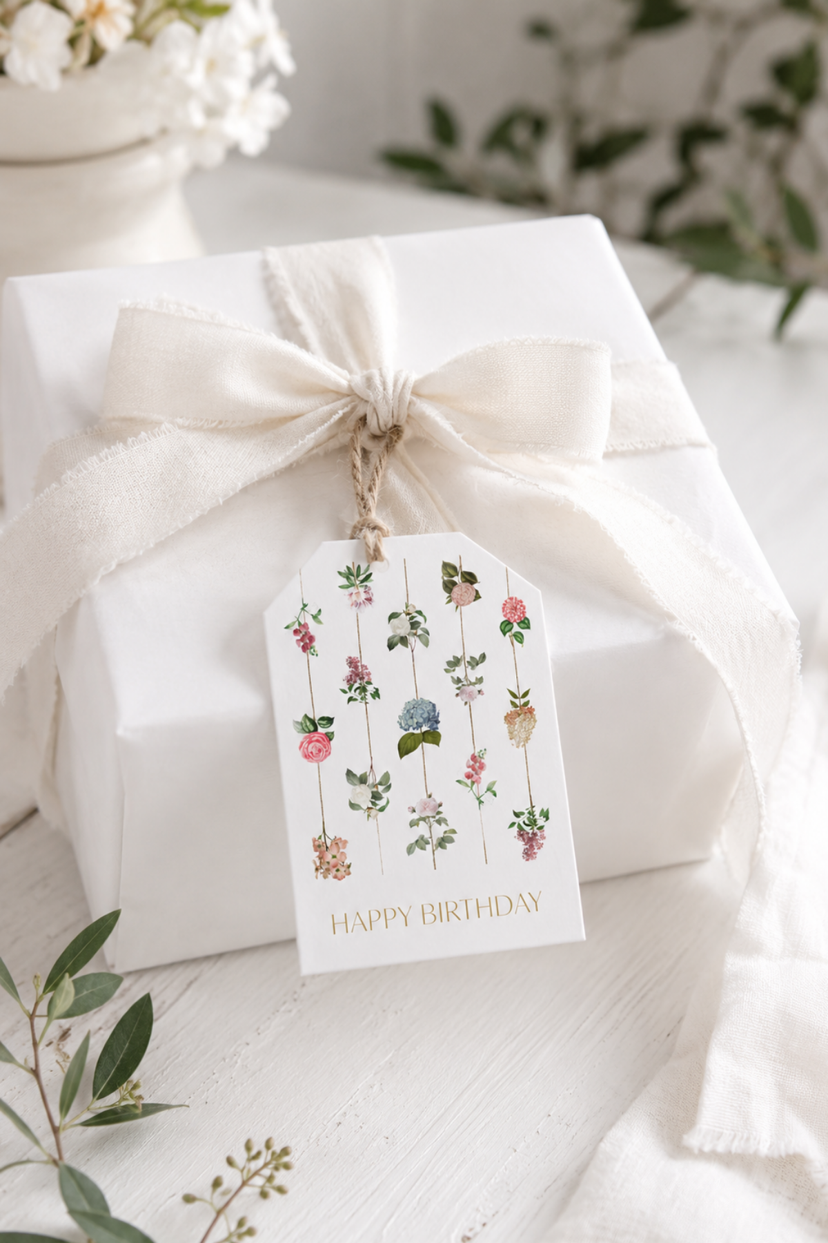 Floral Strings Tag