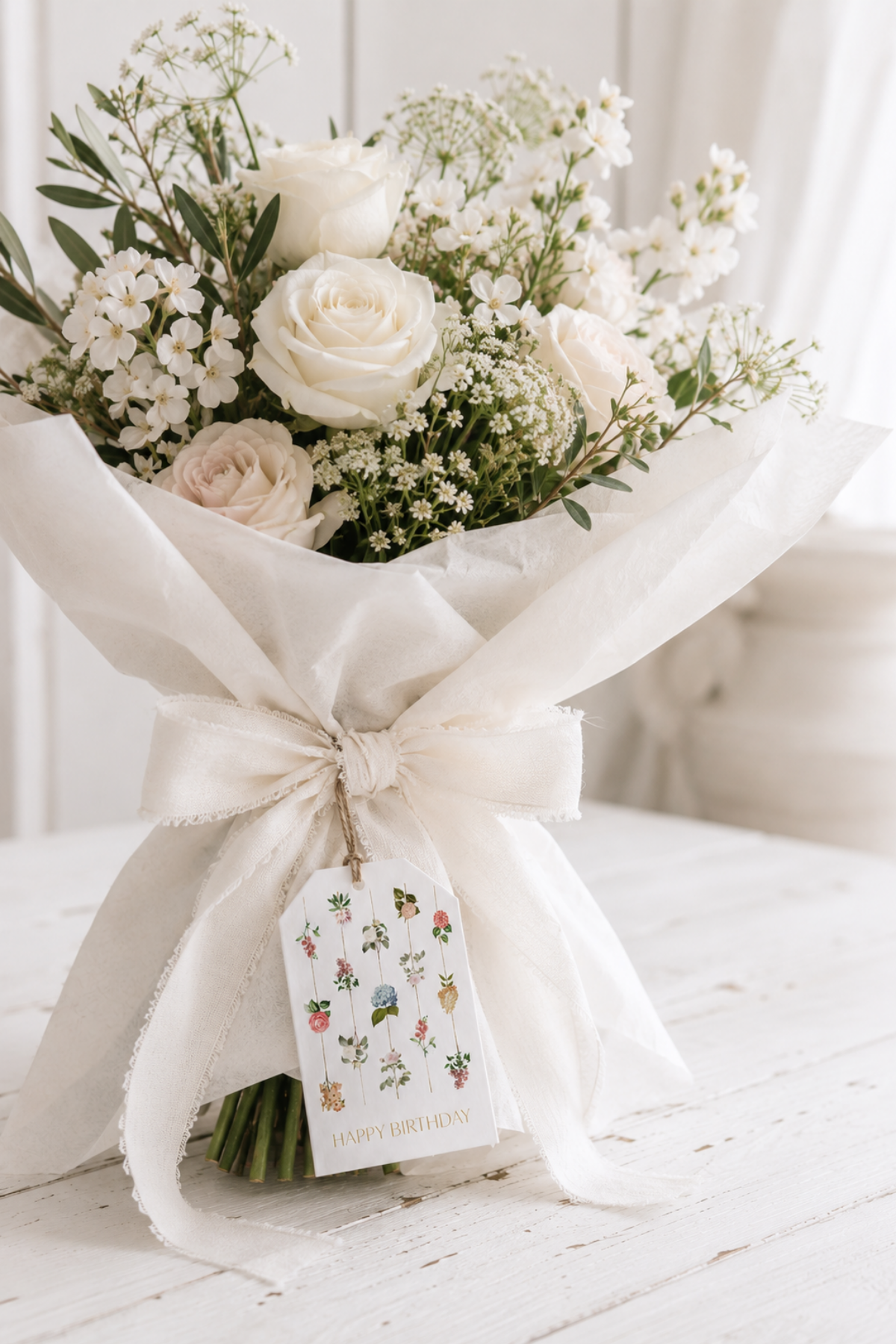 Floral Strings Tag