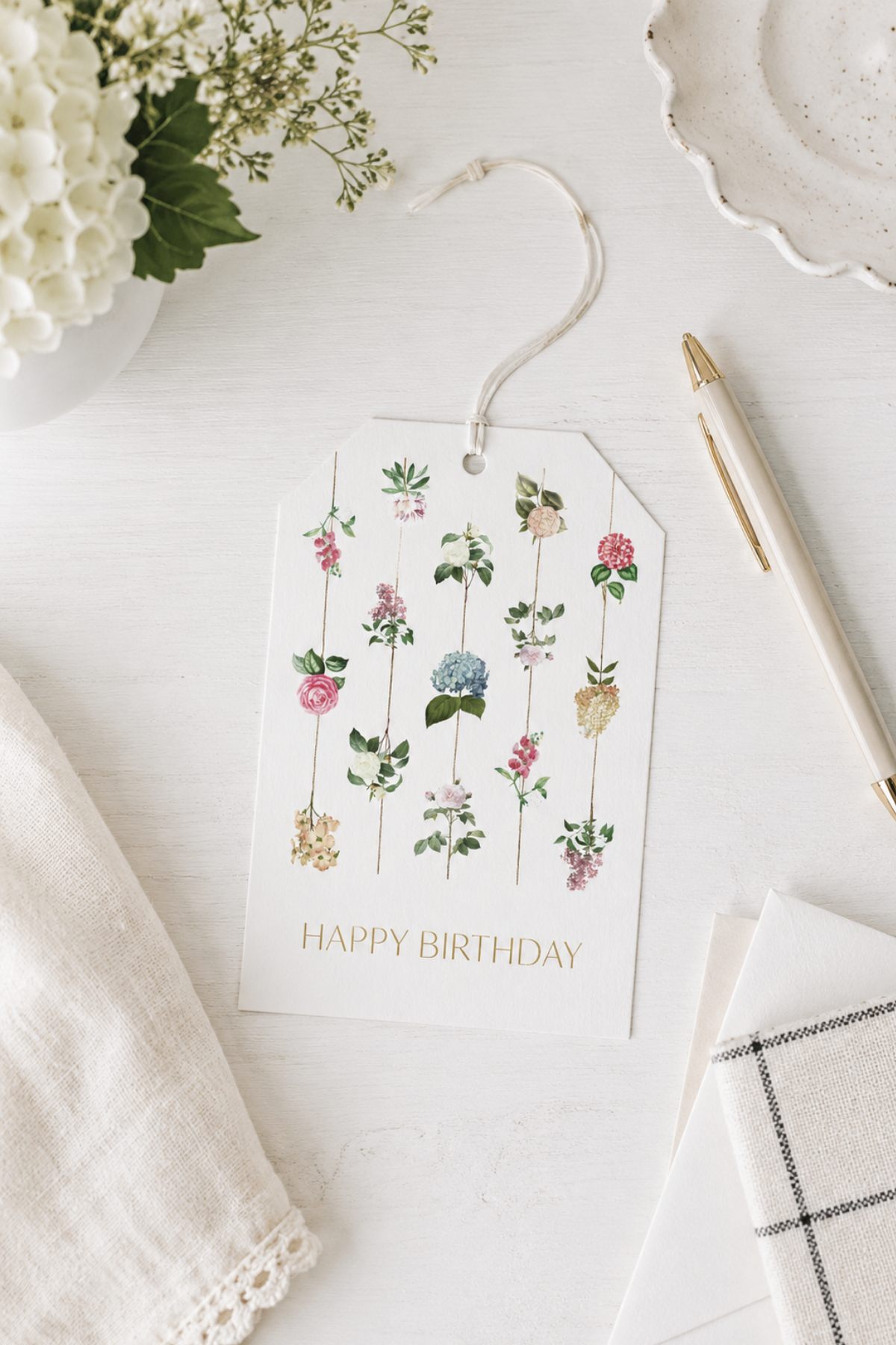 Floral Strings Tag