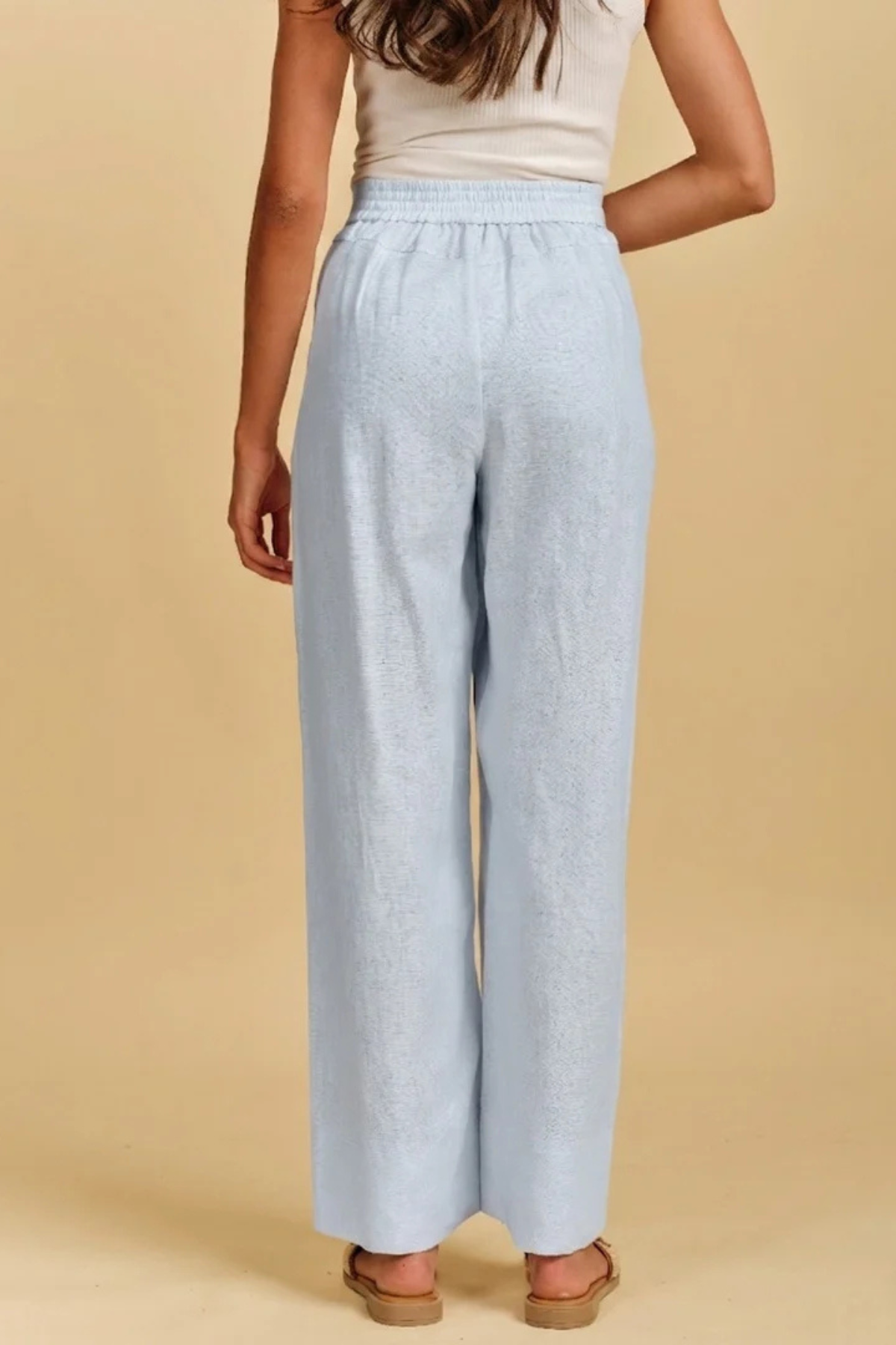 Kirsty Linen Pant Pale Blue