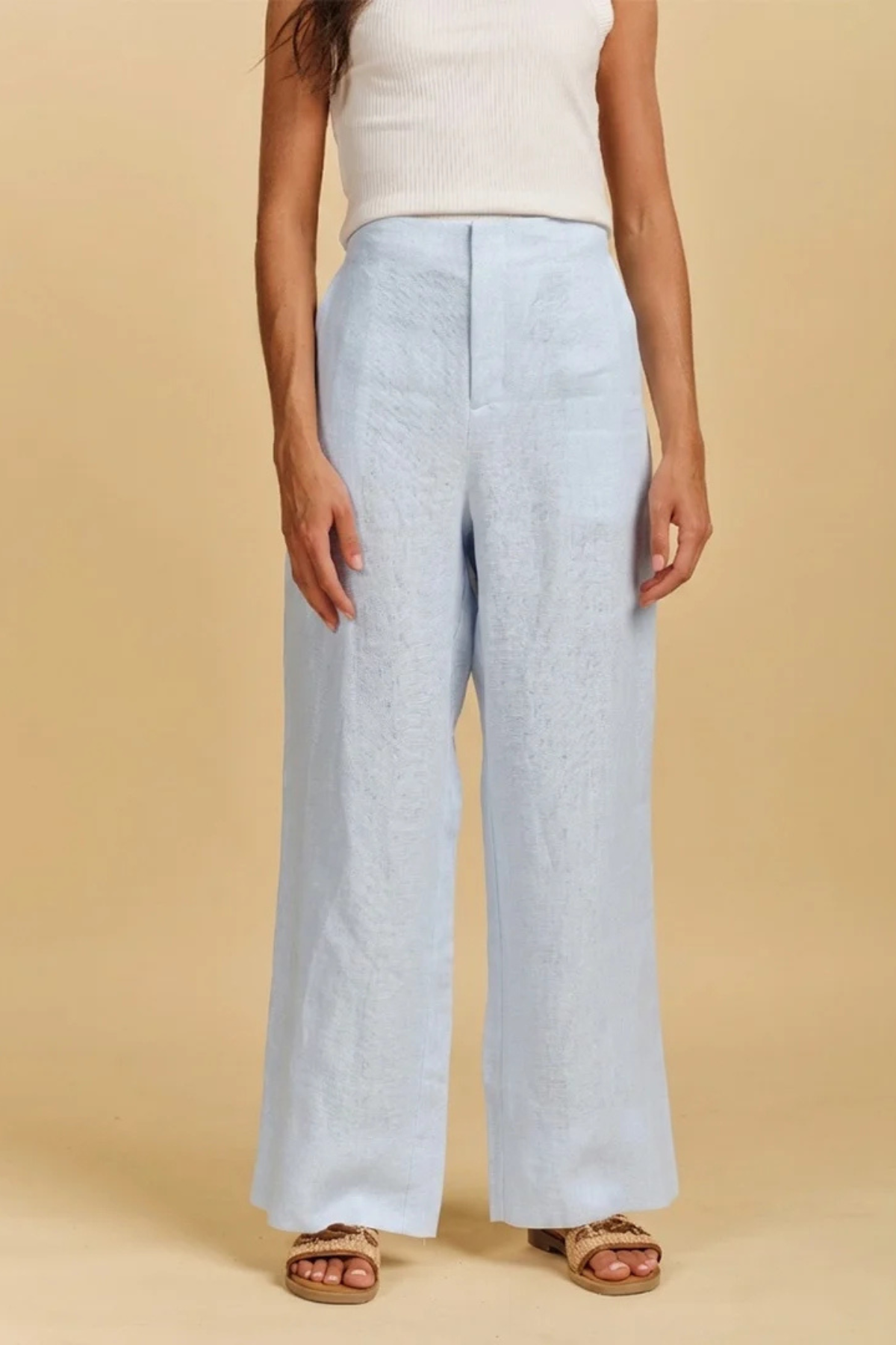 Kirsty Linen Pant Pale Blue
