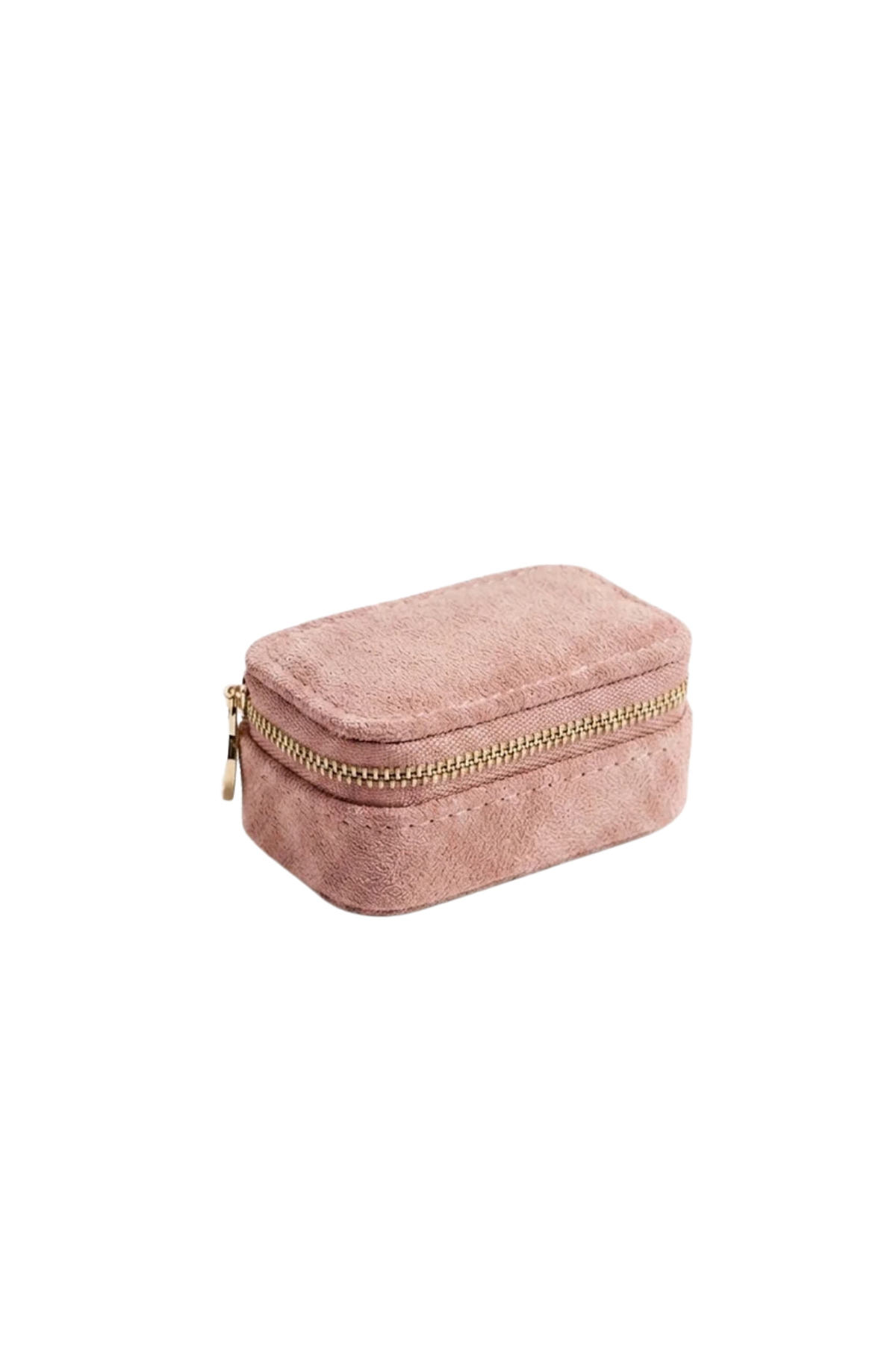 Mini Eco Suede Jewellery Case Blush