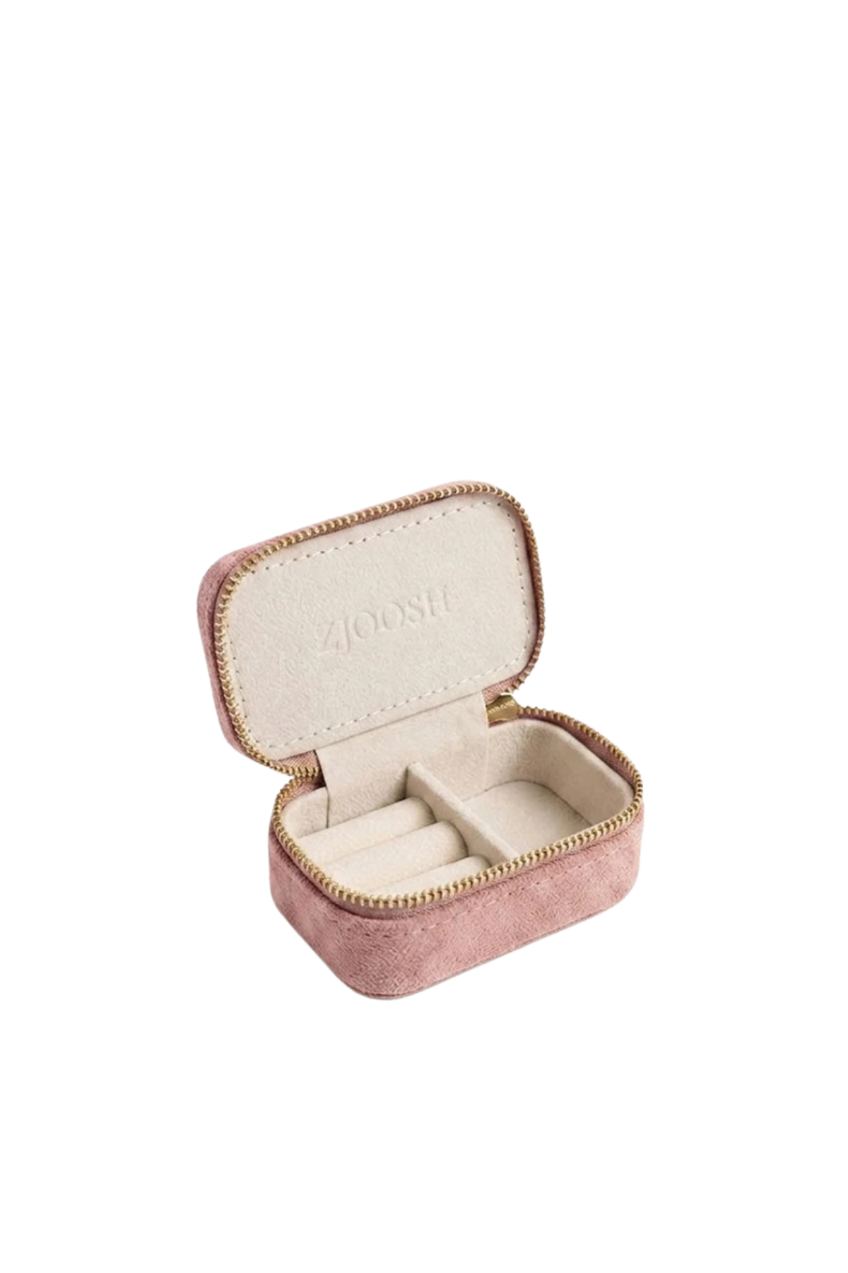 Mini Eco Suede Jewellery Case Blush