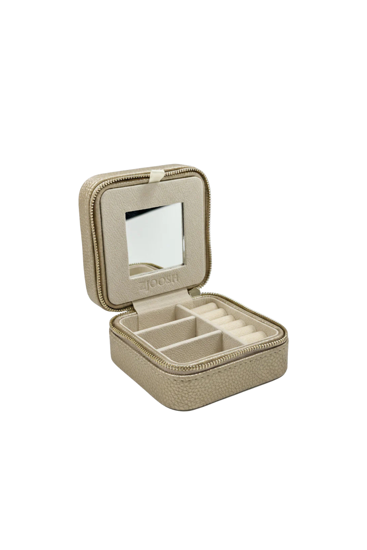 Square Jewellery Case Pebble Gold