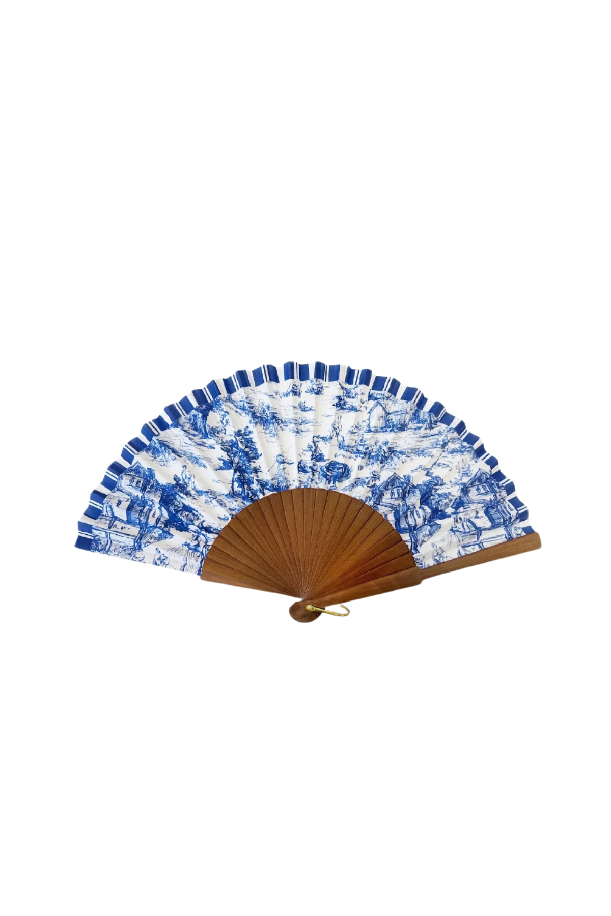 Susanna Hand Fan Toile Blue