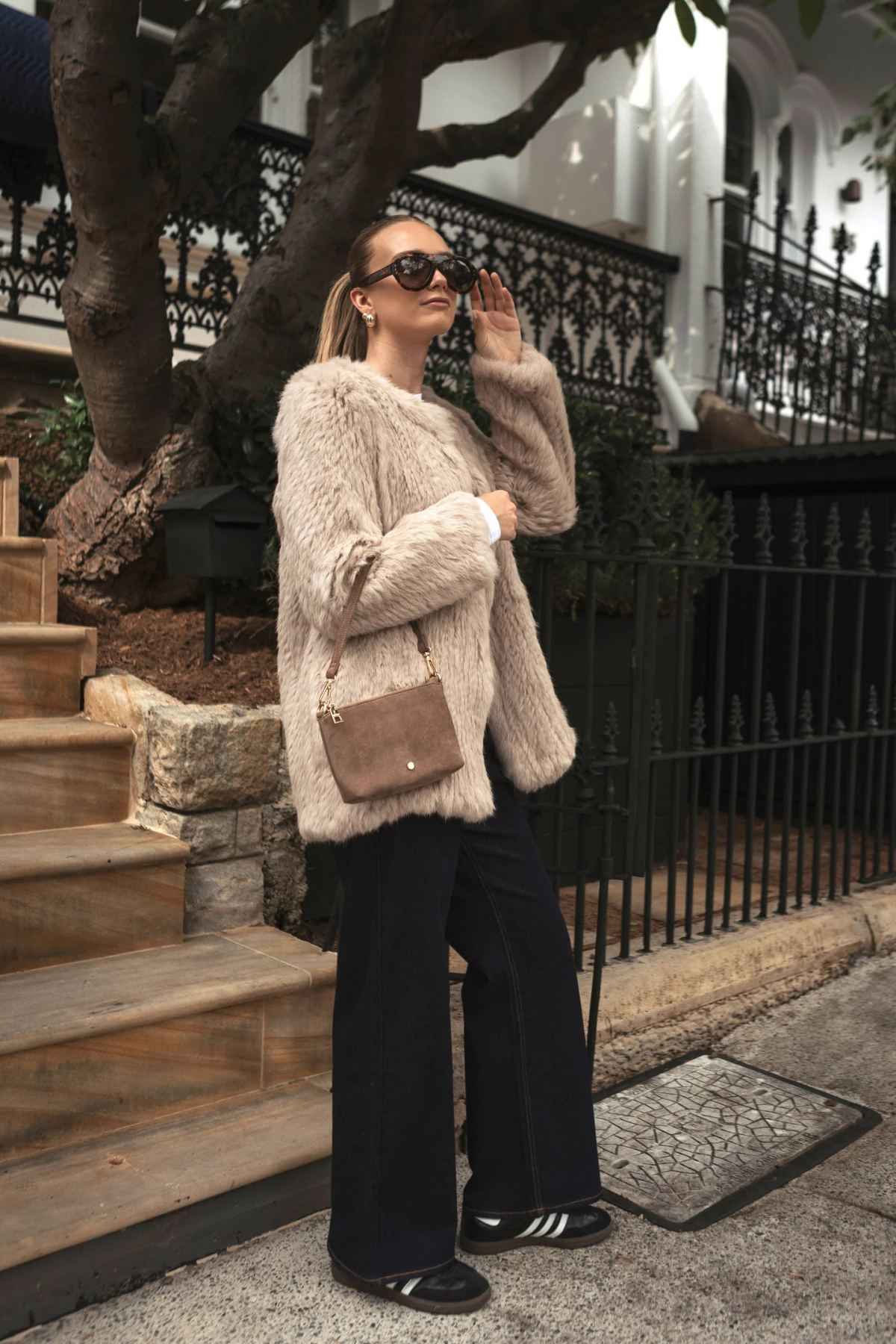 The Sadie Eco Suede Bag Tan