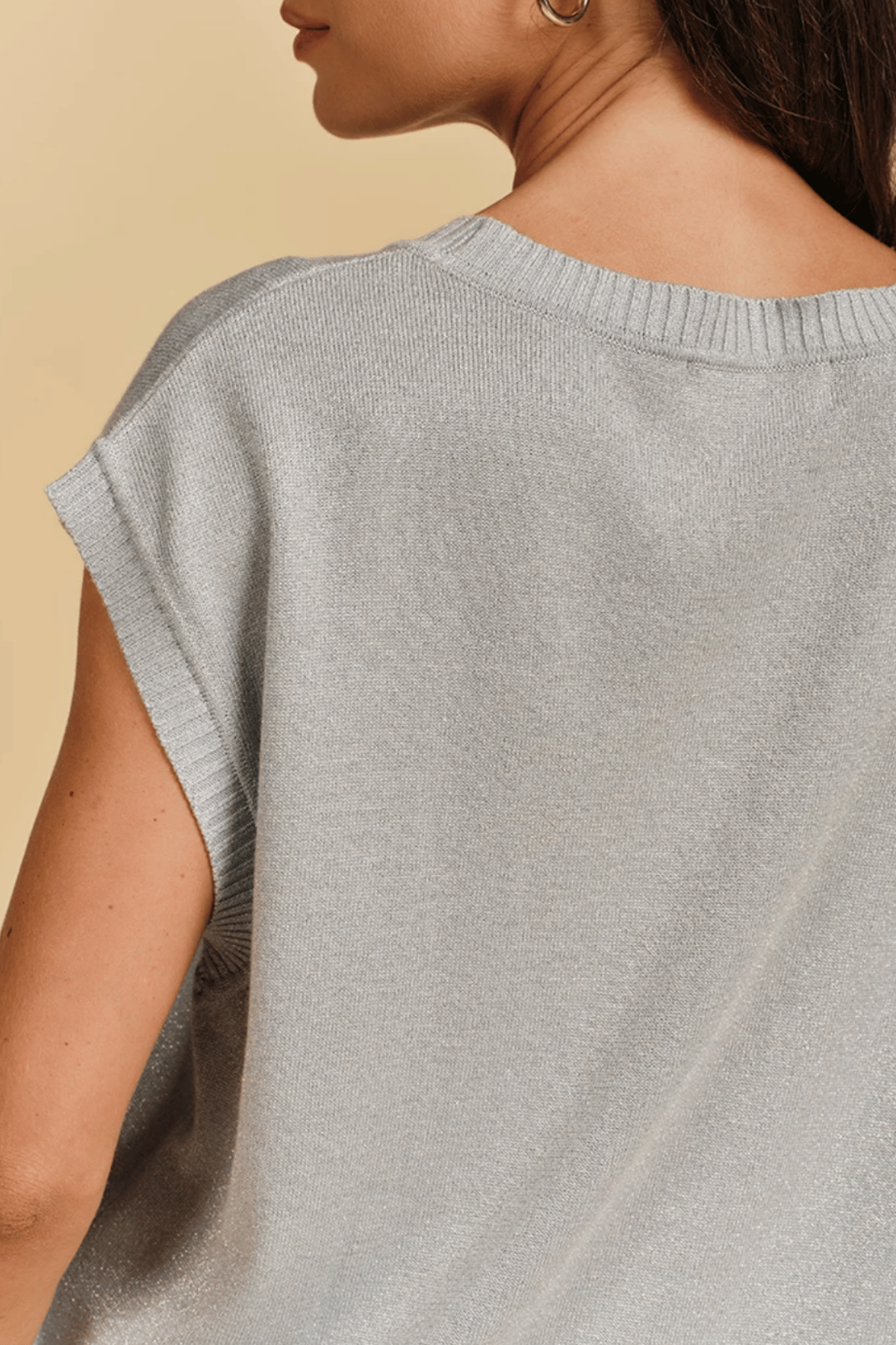 Carla Glitter Tank Silver