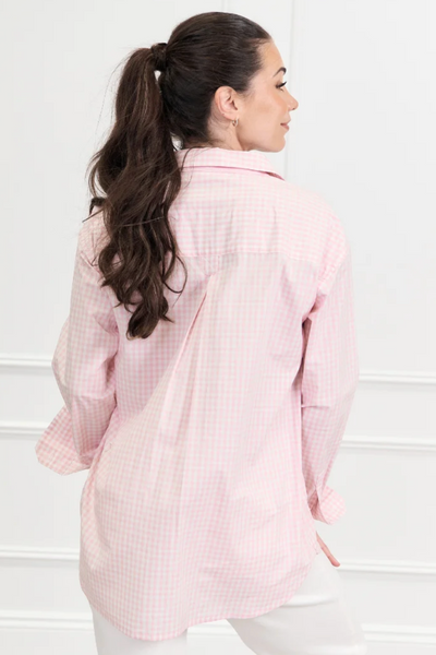 Charlie Gingahm Shirt Pink