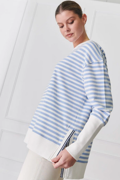 Claudia Striped Sweatshirt Blue