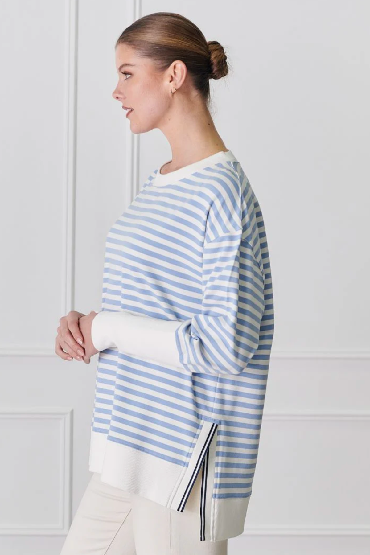 Claudia Striped Sweatshirt Blue