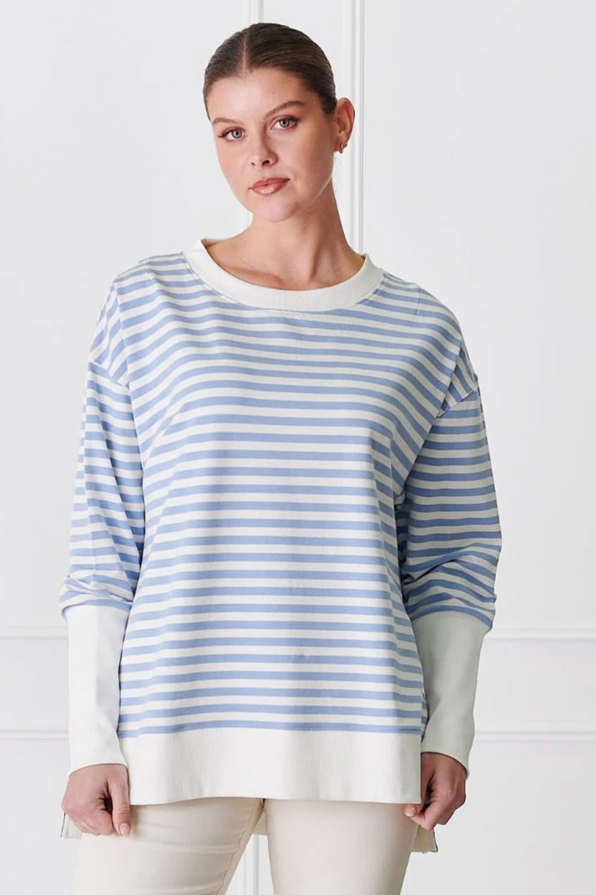 Claudia Striped Sweatshirt Blue