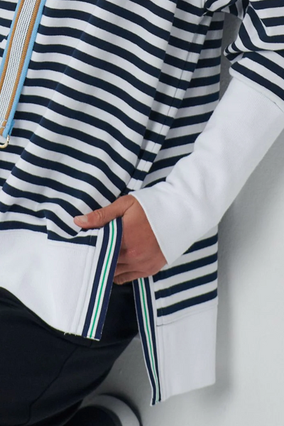 Claudia Striped Sweatshirt Indigo