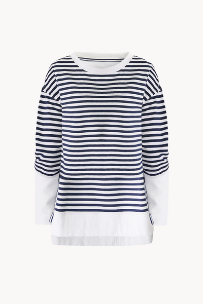 Claudia Striped Sweatshirt Indigo