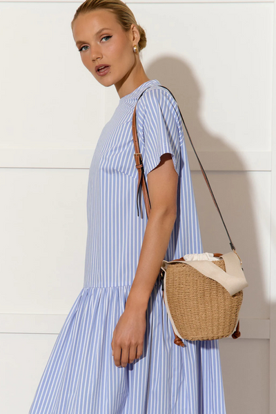 Cleo Woven Bucket Handbag