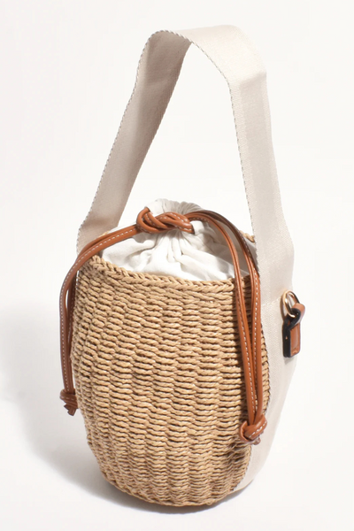 Cleo Woven Bucket Handbag