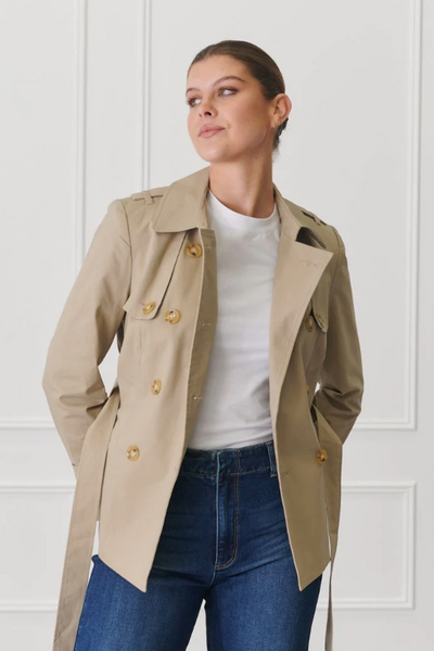 Ella Cropped Trench Coat