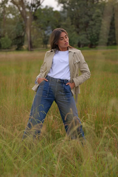 Ella Cropped Trench Coat