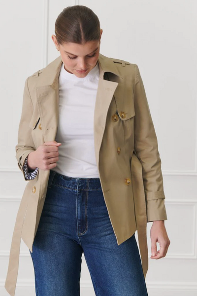 Ella Cropped Trench Coat