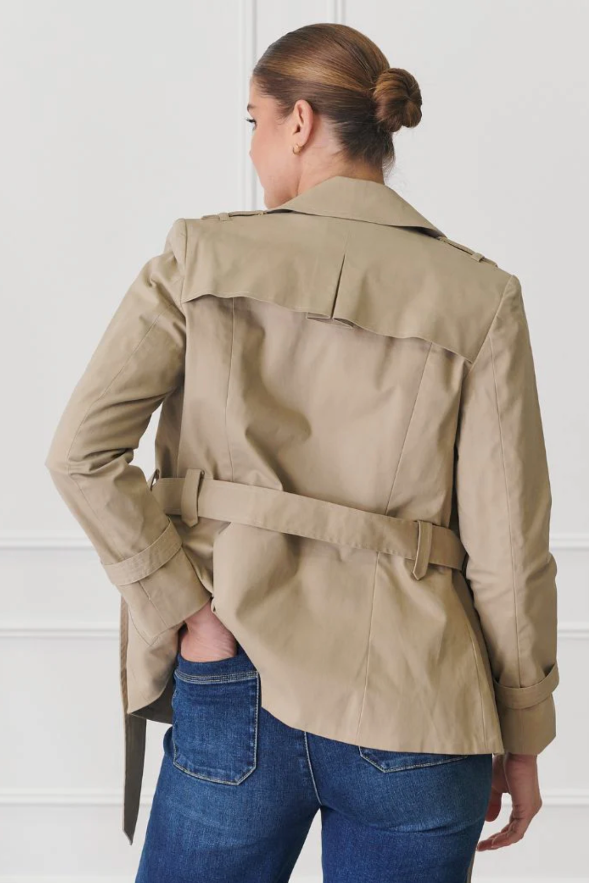 Ella Cropped Trench Coat