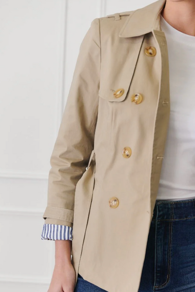Ella Cropped Trench Coat