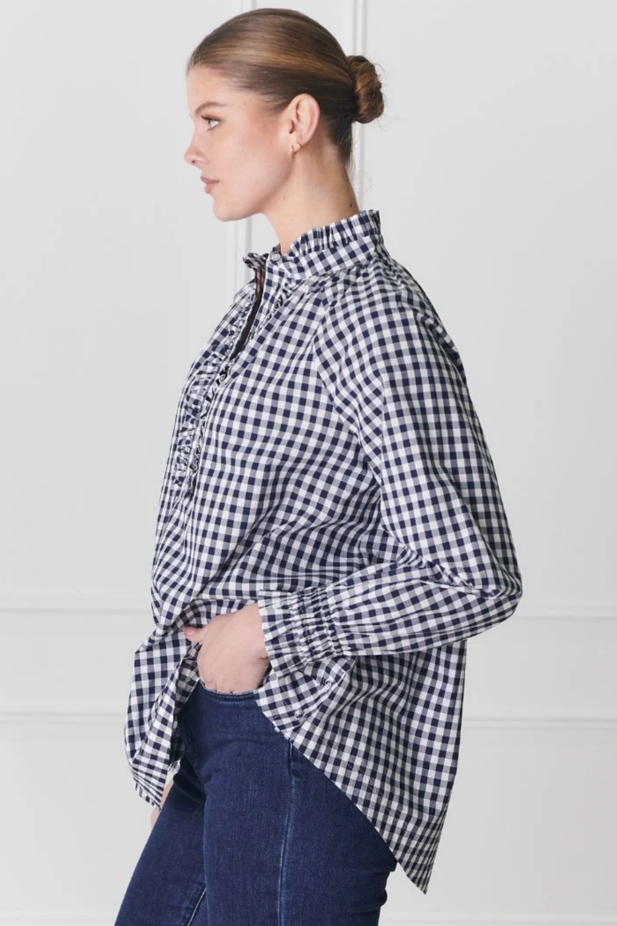 Hartford Navy Check Shirt