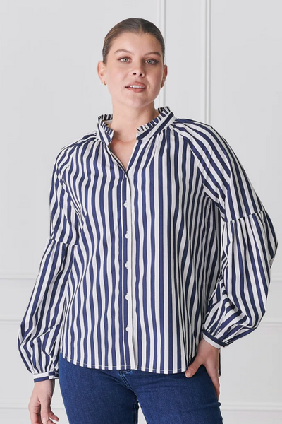 Jo Stripe Shirt Navy