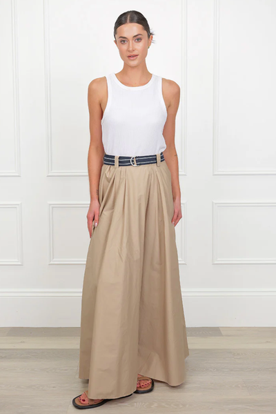 Kara Cotton Maxi Skirt Stone