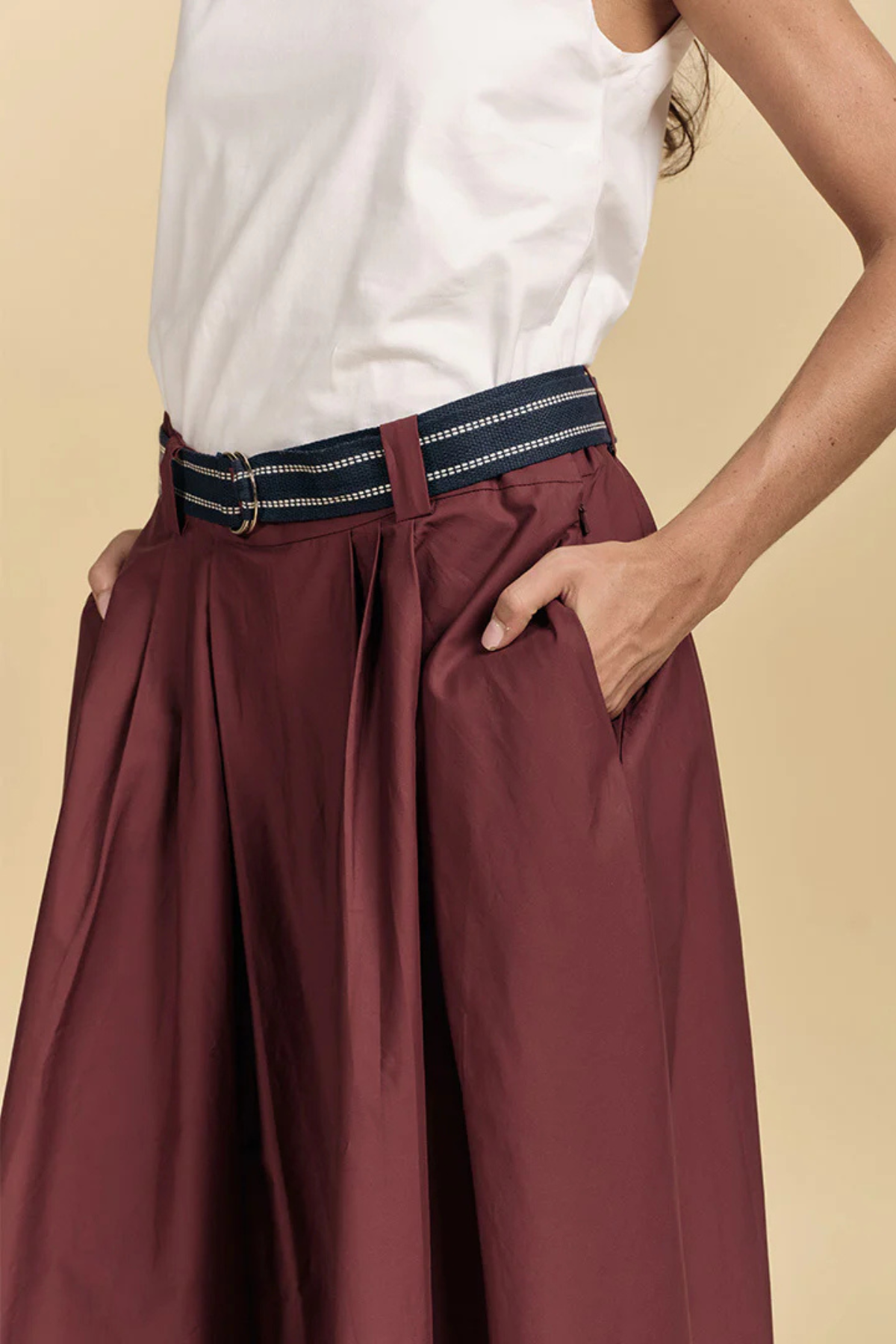 Kara Maxi Skirt Burgundy