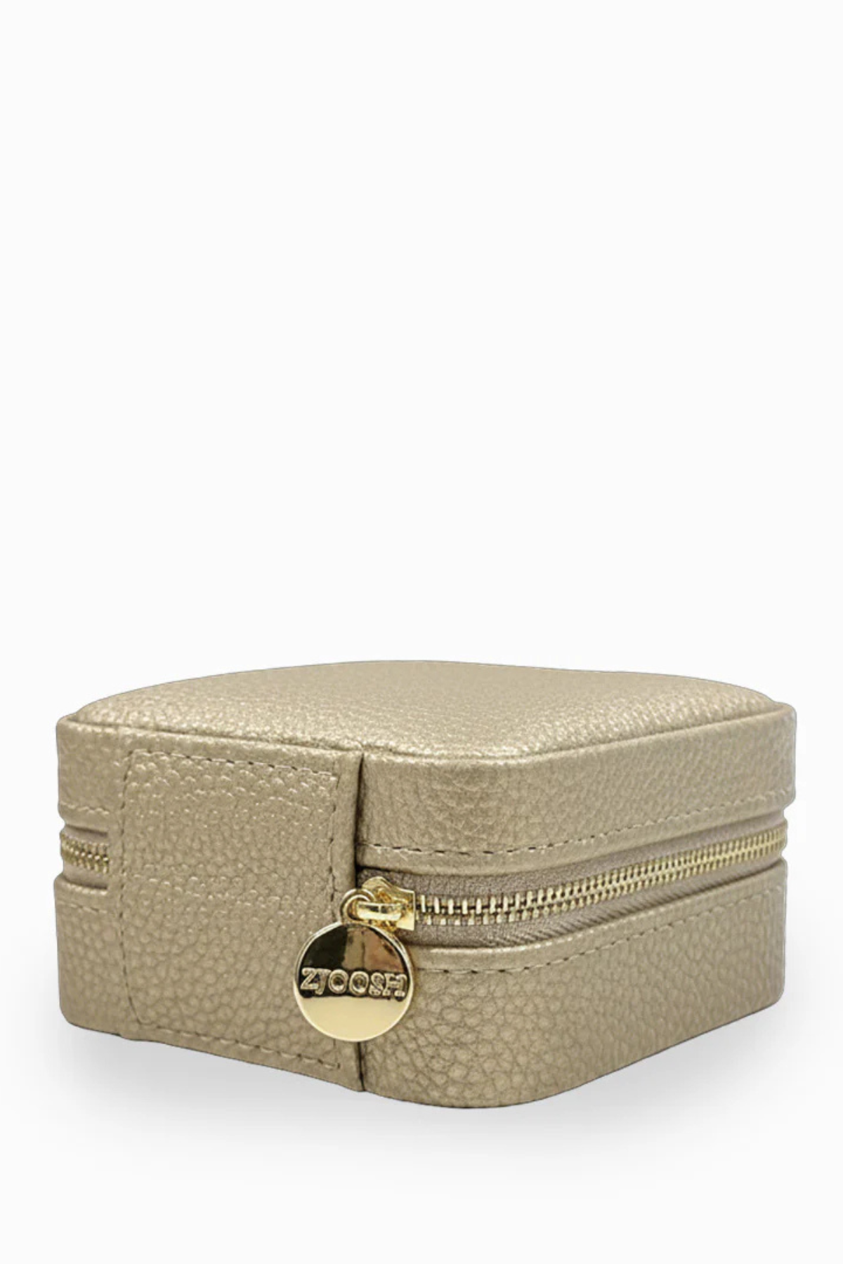 Square Jewellery Case Pebble Gold
